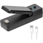Portable Mini Heat Sealing Machine USB Rechargeable Sealer Plastic Bag - Black