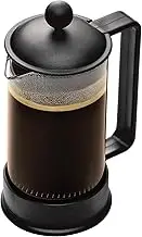 Bodum BRAZIL Coffee Maker, French Press Coffee Maker, Black, 12 Ounce (3 Cup), Black ;