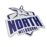 NEW AFL Premium Metal North Melbourne Kangaroos Football Club Decal Wall Sign