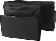 LABRIMP Sofa Armrest Organizer Bag 4 Pockets Cup Holder for Tv Remote Magazines Glasses Snacks Oxford Cloth Easy Wash Collapsible Fits Couch Armchair