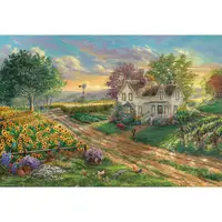 在飛比找露天拍賣優惠-繪畫 向日葵綻放的鄉村路 (Beverly, 1000片, 