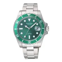 在飛比找PChome24h購物優惠-Roven Dino羅梵迪諾 海防前線時尚腕錶-銀X綠