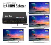 *1x4 HD1080P 3D V1.4 HDMI Splitter Duplicator Amplifier Extender *