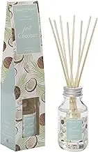 Hassett Green London - Just Coconut - Fragrance Oil Reed Diffuser - 100ml Glass Bottle with 8 Rattan Reeds