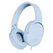 Liquid Ears All Day 3.5mm Wired Over-Ear Foldable Headphone w/ Built-In Mic Blue