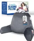 Reading Pillow for Bed Adult Size, Back Rest Pillow with Arms, Pockets and Wa...