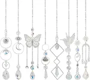 DELORIGIN Crystal Sun Catcher Craft Set DIY Sun Catcher Accessories for Adults Hanging Prism Rainbow Maker for Car Rear View Mirror Window Garden Decoration