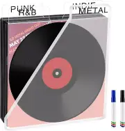 15 Pcs Acrylic Vinyl Record Dividers DIY A-Z, Genre, BPM Tabs for Organization
