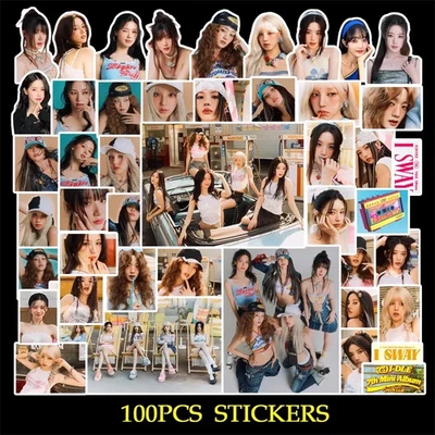 100Pcs/Set Kpop GIDLE INEVER DIE Stickers Album Lomo Cards (G)I-DLE Girls I Burn