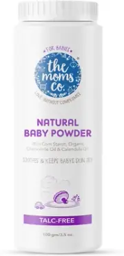 The Moms Co. Talc-Free Natural Baby Powder with Corn Starch, Chamomile Oil, C...