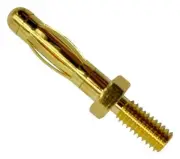 CONN, Banana PLUG, 50A, GOLD PLATING, Banana Test Connectors, Qty.1 MP770523