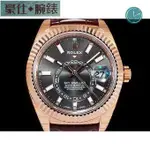 高端 ROLEX 勞力士 SKY-DWELLER 326135 銀灰 天行者 沙羅 年曆 AR9257