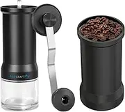 Hand Coffee Grinder, Manual Coffee Grinder with High Precision Ceramic Cone Grinder, 30 Stage for Aeropress, Espresso, Pour Over, French Press and Mocha Jug