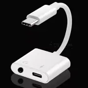 Type-C to 2in1 USB-C Charging & 3.5mm Audio Adapter for Huawei Mate 20 Pro Phone