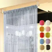 STRING CURTAIN CRYSTAL ROOM DOOR DIVIDER TASSEL FRINGE WINDOW PANEL DECORATION-.