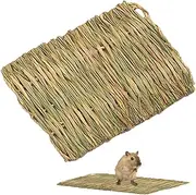 Grass Mat for Cats | Woven Bed Pad | Natural Grass Mat Bedding Chew Toy for Bunnies Dogs Cats Sleeping Pet Animal Resting Support
