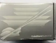 crate&barrel sushi 2 go set comes with 8 piece set color white open box new Dine
