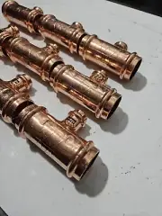 ( 9 ) Viega Propress 1"×1"×1/2" Press Copper Reducing Tees ( 1 Lot Of 9 )