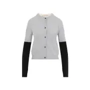 [Marni] Marni-Grey Virgin Wool Cardigan-Donna 38 IT
