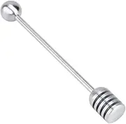 Solid Stainless Steel Honey Dipper Drizzler Stirrer Spoon Mixing Stick Tool