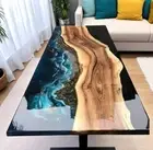 36"x72" Made To Order Ocean Wave Dining Table Wood Console Furniture Hallway Dec