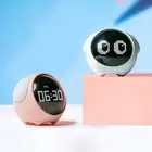 Night Light Cute Expression Alarm Clock Child Alarm Clock Voice Controlled Li GS