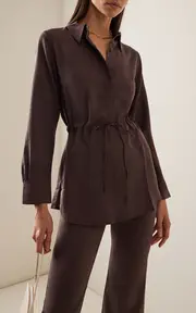 [USISI SISTER] Nathalie Corded Tencel Shirt