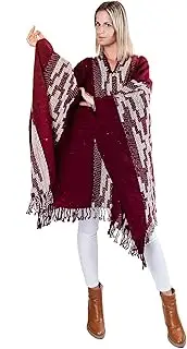 [Generic] Wool Poncho for Women - Wool Shawls and Wraps - Ruana for Women - Wrap Sweater - Womens Poncho Cape - Wool Cloak Coat - Capes