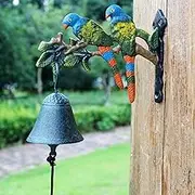 Vintage Lovely Birds Sonnettes De Porte Cloche De Porte Principale Verte Faite À La Main, Exquise Cloche De Porte D'entrée/Cloche De Dîner, Facile À Installer