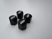 4PCS BBS WHEEL TYRE VALVE DUST CAPS WITH BLACK BADGE