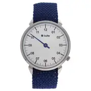 KUTPBL Forever - Silver/Blue Nylon Strap Watch by Kulte for Unisex - 1 Pc Watch