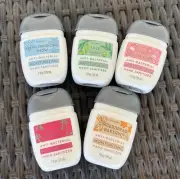 Five Winter Assorted Bath & Body Works Anti-Bacterial Pocket Hand Sanitizers