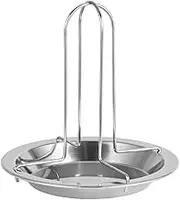 Camping Thickened Barbecue Roast Chicken Rack Baking Non-s Roast Chicken Pan Roaster Rack with Bowl