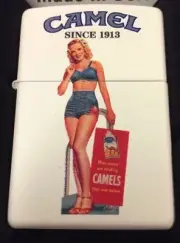Camel Zippo 2015 Pinup Girl CZ 862 Blue Bathing Suit 50 Made Ultra RARE Lighter