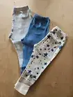 NWT Hanna Andersson Moon & Back Kids Organic Cotton JOGGERS 3-Pack, BLUE 85 2T