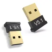 2 Pack USB Wireless Bluetooth Receiver Adapter for Desktop Laptop Keyboard