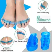 PEDIMEND™ 5 Toes Loop Gel Separator Stretcher Aligner Corrector, Relief 1PAIR UK