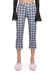 [Dolls Kill] Book Club Babe Plaid Capri Pants (Fairfax)