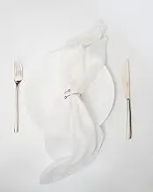 White 100% Linen Cloth Cotton Square Napkins | Set of 6, 40cm x 40cm | Wedding Shower Bridal Event Styling Table Decor |