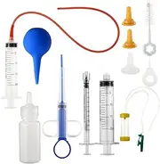 Zubebe 15 Pcs Puppy Whelping Supplies Puppy Feeding Tube Kit Includes Pet Feeding Bottle Nipples Dog Kitten Nursing Syringes Pill Shooter Dispenser 10 ml 15 ml Tool for Kitten Animals