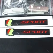 2x Big Matte Black Red R-SPORT Metal Front Grille Badge Emblem Turbo Motor Coupe (for: Peugeot)
