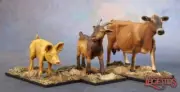 ANIMAL COMPANIONS (goat, pig, cow) Reaper Minis Dark Heaven Legends REM03719 D&D