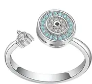 Womens Fidget Ring - Blue Evil Eye Fidget Ring, Exquisite Stylish Fidget Jewelry, Women Fidget Jewelry, Women Stress Relief Ring, Jewelry Spinner Ring, Men Women Adjustable Spinner Rings,
