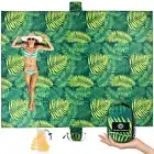 Lightweight Beach Blanket - Oversized 107" x 77" - Waterproof Sandproof - Dou...