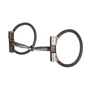 FLASHY! Engraved German Silver Tabelo Butted Dee Snaffle Bit, Antiqued Finish 5”
