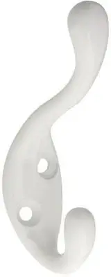 NEW STANLEY 819177 3" HEAVY DUTY WHITE COAT & HAT HOOK HANGER 6466775