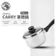【ZEBRA 斑馬牌】304不鏽鋼Carry單把鍋 14cm 1.1L(附蓋牛奶鍋 湯鍋 IH電磁爐可用)