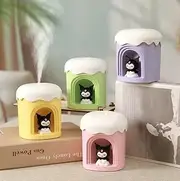 Mini Cute Panda Humidifier, Portable Essential Oil Diffuser, LED Light Decoration - Type C Charge (Purple, Cat)