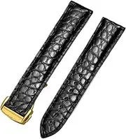 [KAVJU] Genuine Leather Band Alligator For Omega Seamaster Speedmaster 300,300M,600,007 Watch Strap 18mm To 24mm Crocodile Leather Strap For Men's And Women's