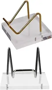 Ciieeo 2pcs Acrylic Mineral Display Rack Crystal Sphere Stand for Stones Collectibles Elegant Display Base for Geodes Arts and Pottery Plates